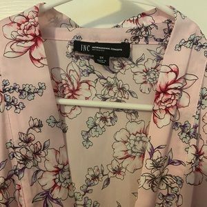 Pink floral short robe